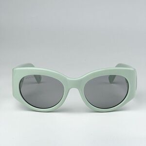 NEW Gucci GG1544S 003 Green Grey Unisex Oval Sunglasses GG 1544S